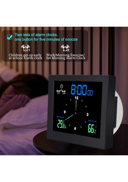 Banyo Dijital Saat Su Geçirmez Sıcaklık Nem LCD Ekran Çift Alarm Erteleme Geri Sayım (Yurt Dışından) modelleri