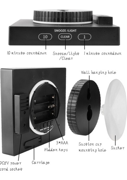 Banyo Dijital Saat Su Geçirmez Sıcaklık Nem LCD Ekran Çift Alarm Erteleme Geri Sayım (Yurt Dışından) fırsatları