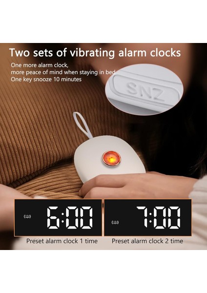 Titreşimli Çalar Saat 3 Seviyeli LED Yastık Altı (Yurt Dışından)