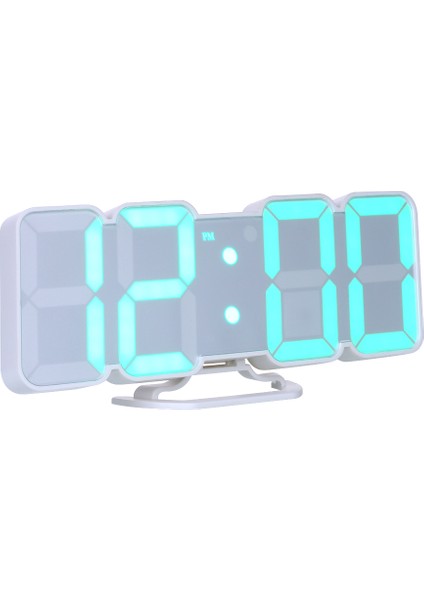 Kablosuz Kumandalı Rgb LED Alarm Saati Beyaz USB 115 Renk 3 Işık Seviyesi Duvara Monte & Masaüstü (Yurt Dışından)