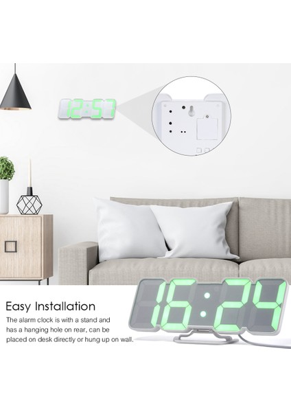 Kablosuz Kumandalı Rgb LED Alarm Saati Beyaz USB 115 Renk 3 Işık Seviyesi Duvara Monte & Masaüstü (Yurt Dışından) indirimleri