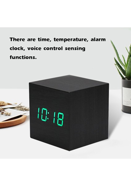 Ahşap LED Alarm Saati - Ses Kontrollü, Erteleme Fonksiyonlu Masaüstü Saati (Yurt Dışından) indirimleri