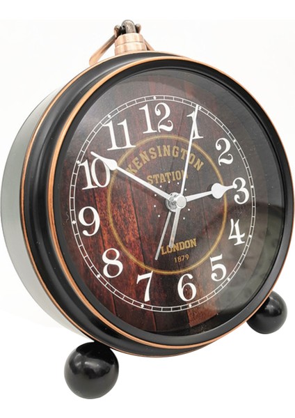 Retro Metal Çalar Saat 550-19 Sessiz Yatak Başı Saati (Yurt Dışından)