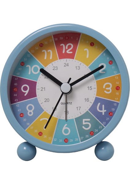 Çocuklar Sessiz Işıklı Alarmlı Mavi Metal Kuvars Çalışma Saati (Yurt Dışından)