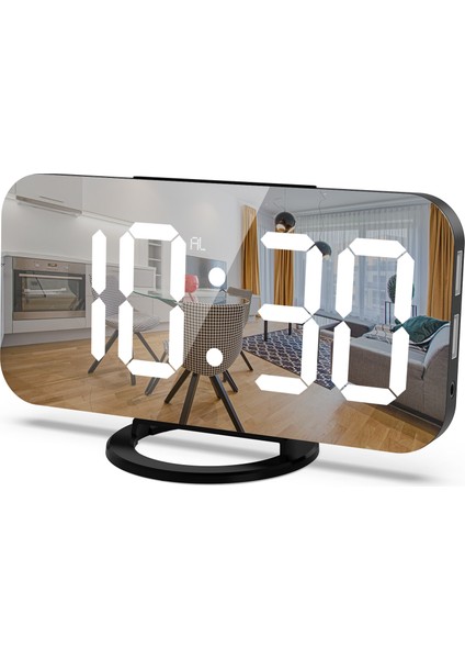 USB Dijital LED Ayna Alarmlı Saat (Yurt Dışından)