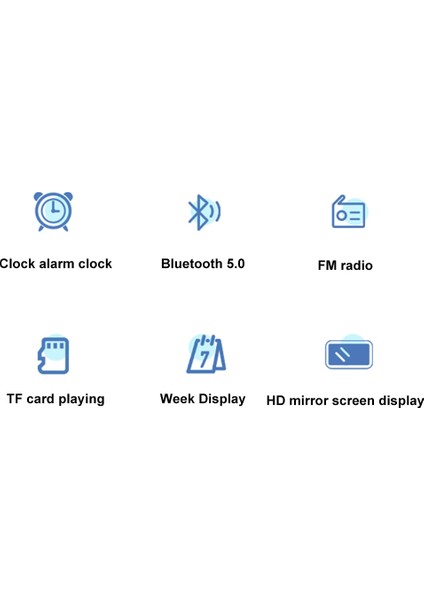 Taşınabilir Bluetooth Çalar Saat Hoparlör Fm Radyo Sd Kart (Yurt Dışından)