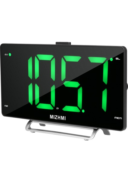 9 Inç LED Ekran Çift Alarm USB Şarj Yedek Pil Çalar Saat (Yurt Dışından)