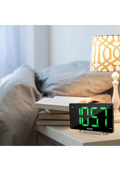 9 Inç LED Ekran Çift Alarm USB Şarj Yedek Pil Çalar Saat (Yurt Dışından) fırsatları