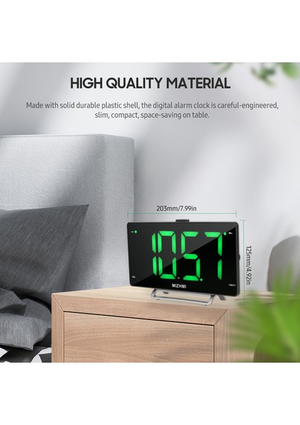 9 Inç LED Ekran Çift Alarm USB Şarj Yedek Pil Çalar Saat (Yurt Dışından) indirimleri