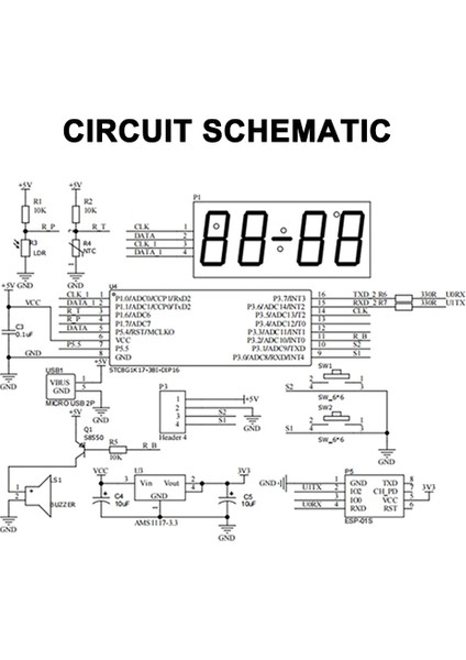ESP8266 Wifi Saat Kiti - Otomatik Zaman Senkronizasyonlu, Parlaklık Ayarlı Iot (Yurt Dışından) fiyatları