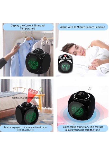 LED Prksiyonlu Sesli Çalar Saat ve Sıcaklık Gösterge (Yurt Dışından) modelleri