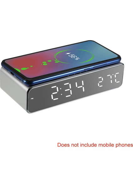 LED Masa Saati Termometre Kablosuz Şarj - Samsung Xiaomi Huawei (Yurt Dışından) fiyatları