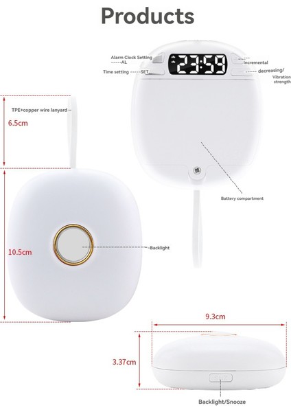 Taşınabilir Titreşimli Çocuk Kartoon LED Alarm (Yurt Dışından) indirimleri