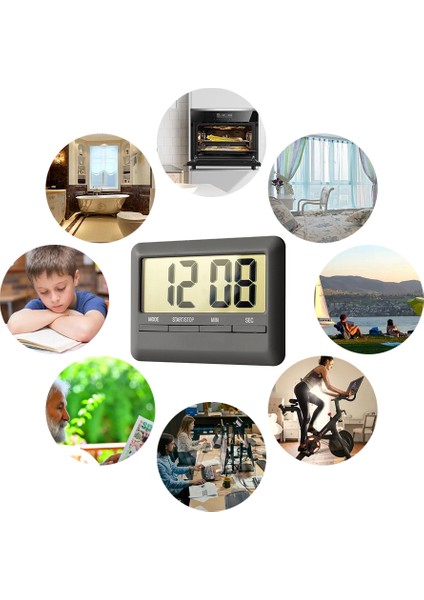 Büyük LCD Ekranlı Manuel Geri Sayımlı Manyetik Zamanlayıcı Dijital Çalar Saat (Yurt Dışından) indirimleri