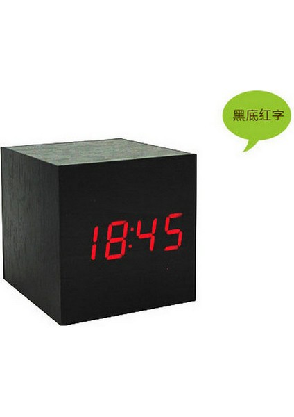 LED Ahşap Dijital Saat Termometre Alarm Siyah Mavi Kare (Yurt Dışından) fırsatları