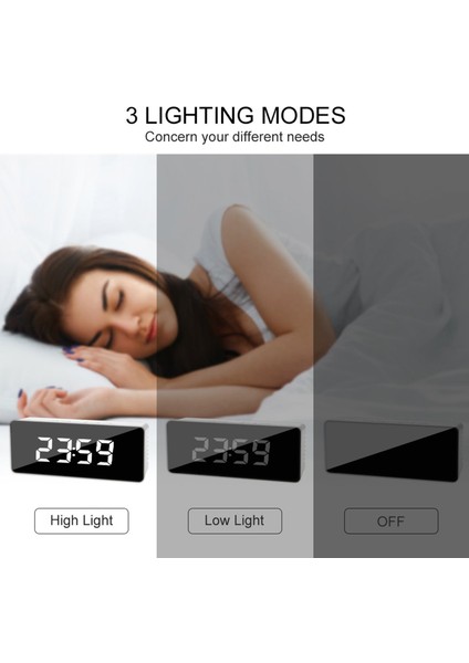 LED Aynalı Dijital Masaüstü Çalar Saat - Sıcaklık Göstergeli (Yurt Dışından) indirimleri
