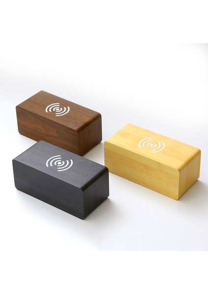 Ahşap LED Alarmlı Saat, Qi Kablosuz Şarj ve Ses Kontrolü (Yurt Dışından) fırsatları