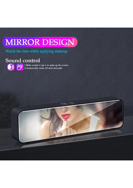 Termometreli LED Aynalı Çalar Saat 5 Seviye Parlaklık USB Güç (Yurt Dışından) indirimleri