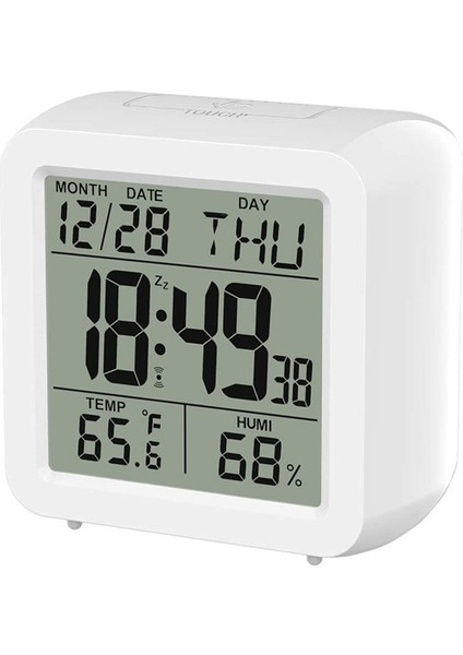 Büyük LCD Ekranlı Iç Mekan Sıcaklık Nem Ölçer Takvimli Alarm Saati (Yurt Dışından)