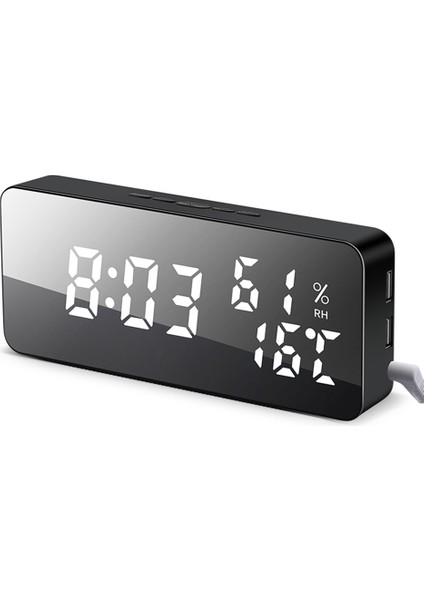 115 Rgb Alarmlı Ses Kontrollü Termometreli LED Saat - USB ve Pil Destekli (Yurt Dışından)