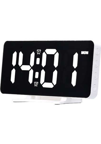 6,7 Inç LED Dijital Ayna Çalar Saat, Çift Alarm, Ayarlanabilir Parlaklık (Yurt Dışından)