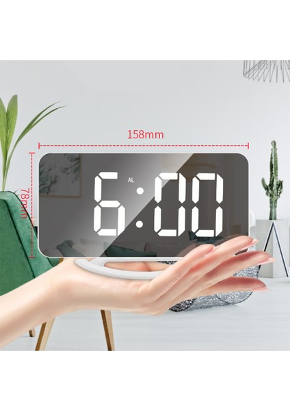 LED Aynalı Çalar Saat Şekerleme Otomatik Aydınlatma 3 Parlaklık (Yurt Dışından) modelleri