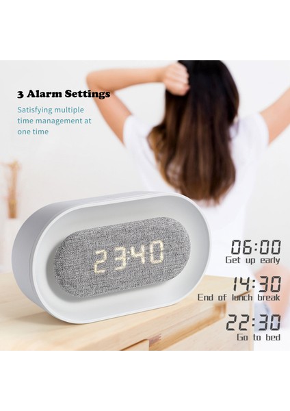 Büyük Ekran LED Çalar Saat 3 Alarm USB Gece Lambası (Yurt Dışından) modelleri