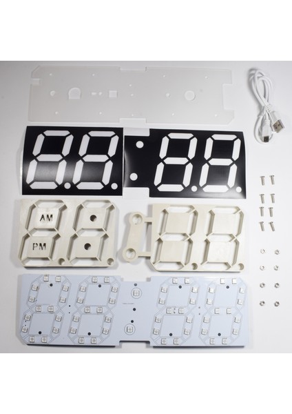 Çok Renkli Masaüstü Çalar Saat Yüksek Parlaklık LED Büyük Rakamlar (Yurt Dışından) fırsatları