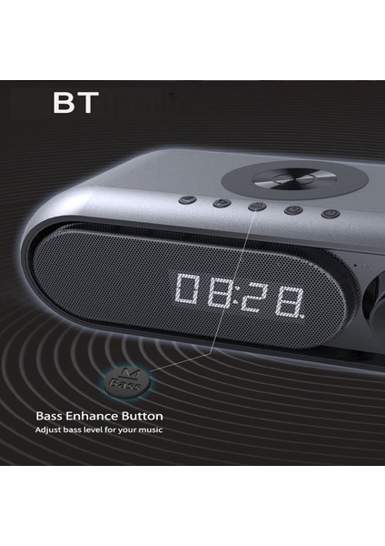 LED Alarmlı Bluetooth Hoparlör, Kablosuz Şarj, Fm Radyo, Şekerleme (Yurt Dışından) fiyatları