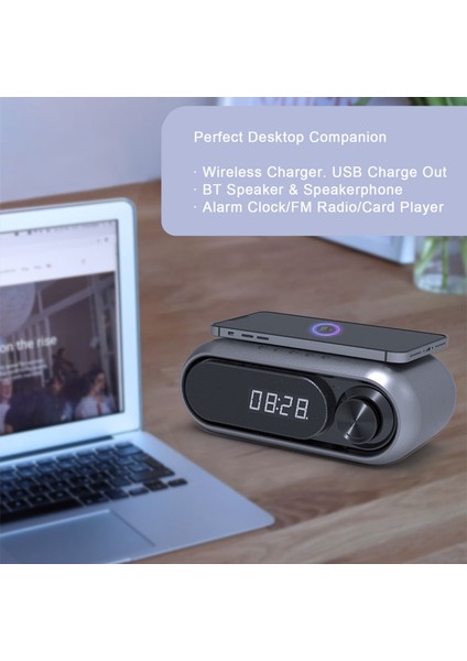 LED Alarmlı Bluetooth Hoparlör, Kablosuz Şarj, Fm Radyo, Şekerleme (Yurt Dışından) modelleri