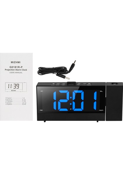 6.4 Inç Dönen Prktörlü Çift Alarmlı Fm Radyo ve Şarjlı Çalar Saat (Yurt Dışından)