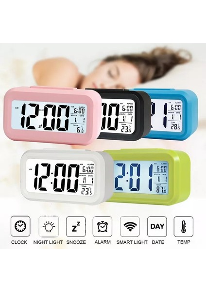 Taşınabilir Çalar Saat | Geniş LCD Ekranlı Seyahat Takvimi (Yurt Dışından)