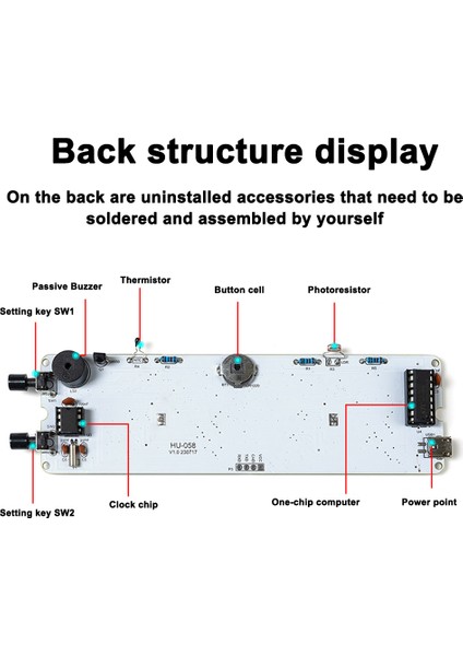 LED Saat Kiti - 4 Işık Modlu, Zaman Ayarlamalı Çok Renkli Dıy Lehimleme Seti (Yurt Dışından) modelleri