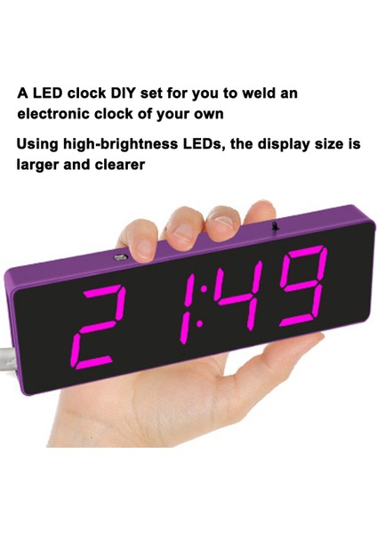 LED Saat Kiti - 4 Işık Modlu, Zaman Ayarlamalı Çok Renkli Dıy Lehimleme Seti (Yurt Dışından) indirimleri