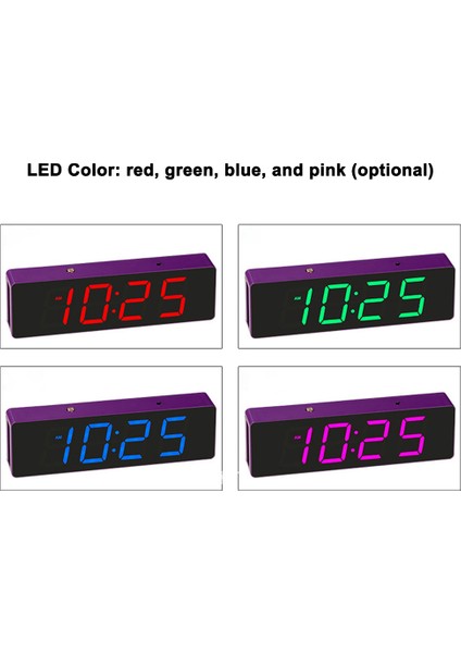 LED Saat Kiti 4 Işık Modlu Zaman Ayarlamalı Dıy Lehim Pratiği Çok Renkli (Yurt Dışından)