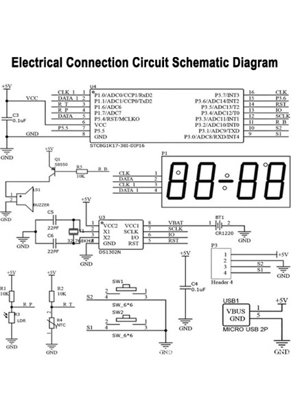 LED Saat Kiti 4 Işık Modlu Zaman Ayarlamalı Dıy Lehim Pratiği Çok Renkli (Yurt Dışından)