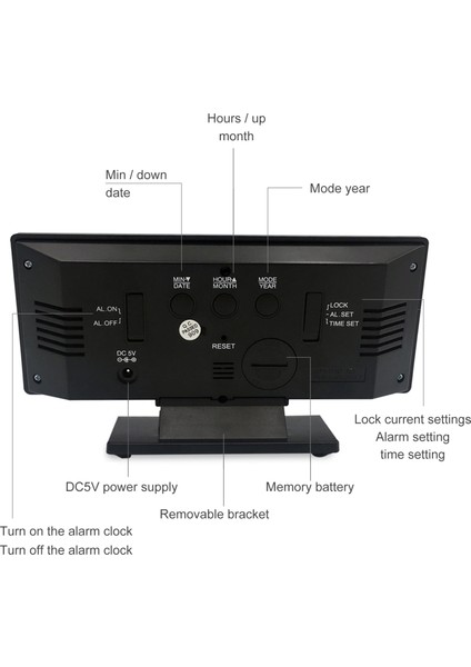 LED Ayna Dijital Çalar Saat ve Sıcaklık Göstergesi (Yurt Dışından) indirimleri