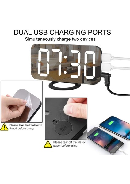 Aynalı LED Ekranlı Dijital Çalar Saat (Yurt Dışından) indirimleri