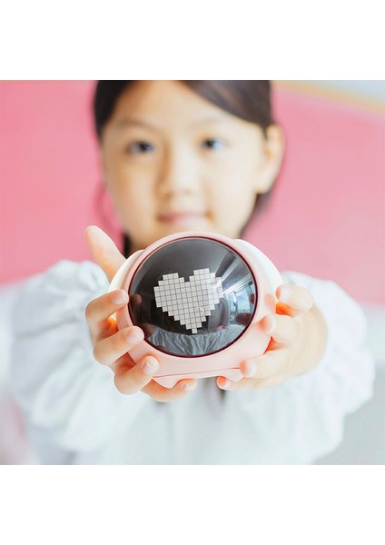 Akıllı LED Pixel Emojili Yatak Başı Dijital Çalar Saat Pembe (Yurt Dışından)