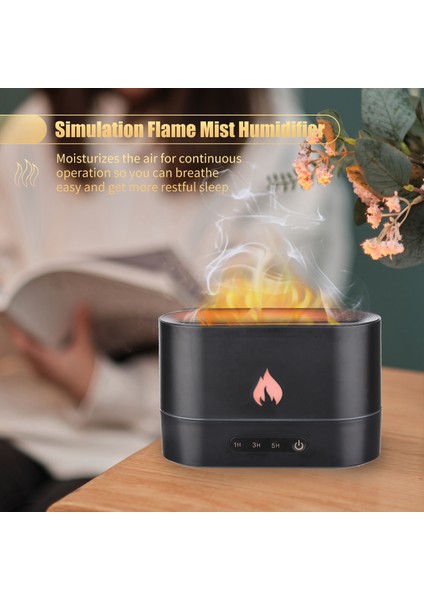 Simüle Alevli Sessiz USB Nemlendirici ve Aroma Difüzörü, Gece Lambalı Zamanlayıcı - Ev Ofis Yatak (Yurt Dışından) indirimleri
