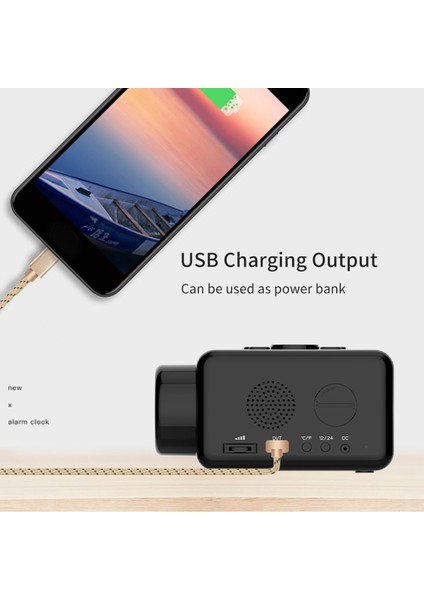 LED Prktörlü Çalar Saat - Fm Radyo, USB Şarj, Çift Alarm (Yurt Dışından) modelleri