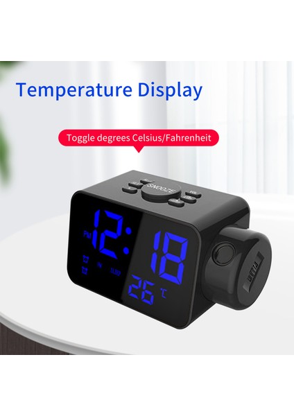 LED Prktörlü Çalar Saat - Fm Radyo, USB Şarj, Çift Alarm (Yurt Dışından) indirimleri