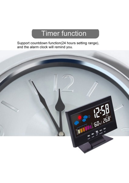 Çok Fonksiyonlu LCD Arka Işıklı Hava ve Sıcaklık Göstergeli Çalar Saat (Yurt Dışından) fiyatları