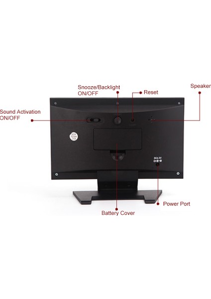 Çok Fonksiyonlu LCD Arka Işıklı Hava ve Sıcaklık Göstergeli Çalar Saat (Yurt Dışından) indirimleri
