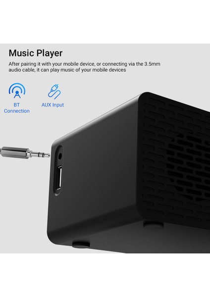 Kablosuz Şarjlı Bluetooth Hoparlörlü LED Masa Saati (Yurt Dışından) indirimleri