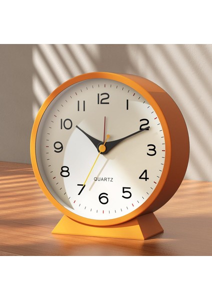 4,5" Retro Og Ince Metal Masa Saati ve Lamba (Yurt Dışından)