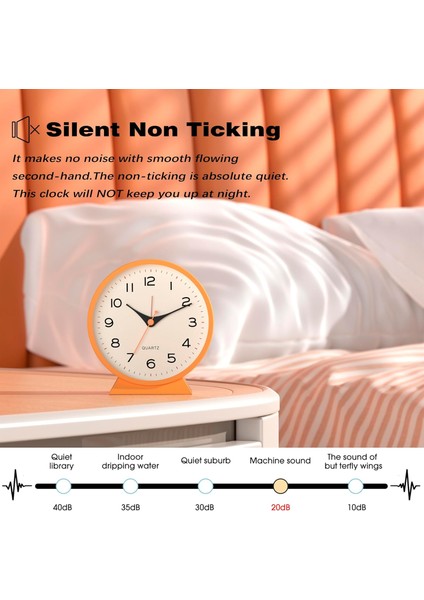 4,5" Retro Og Ince Metal Masa Saati ve Lamba (Yurt Dışından) fiyatları