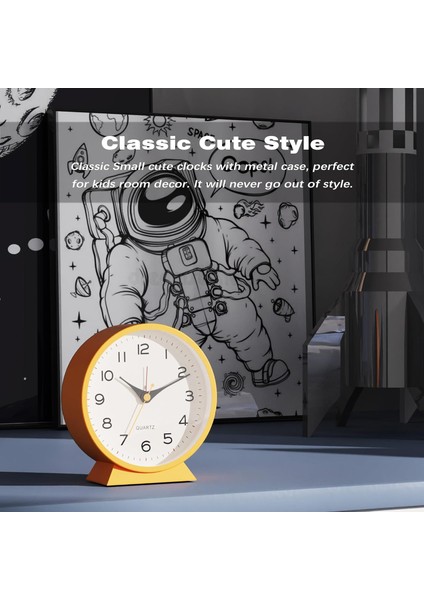 4,5" Retro Og Ince Metal Masa Saati ve Lamba (Yurt Dışından) fırsatları