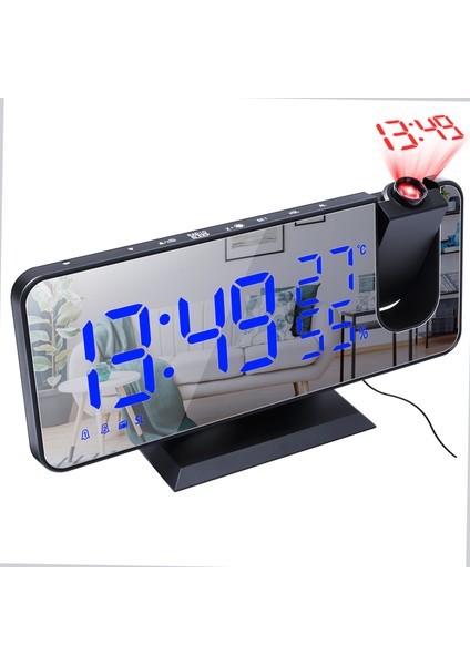 180° Prktörlü Çalar Saat - Sıcaklık ve Nem Ölçer LED Ekran (Yurt Dışından) fiyatları