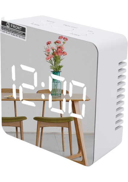 LED Aynalı Saat Alarm Şekerleme Ayarlanabilir Parlaklık Oda Termometresi 12/24 Saat (Yurt Dışından) indirimleri